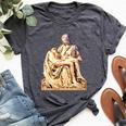 Italian Sculptor Michelangelo Pieta Statue Jesus Mother Mary Bella Canvas T-shirt Heather Dark Grey