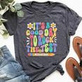 It's A Good Day To Rock The Test Groovy Testing Motivation Bella Canvas T-shirt Heather Dark Grey