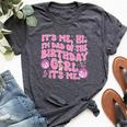 Its Me Hi Im Dad And Mom Birthday Girl Music Family Matching Bella Canvas T-shirt Heather Dark Grey