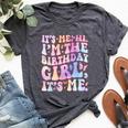 Its Me Hi I'm Birthday Girl Its Me Groovy For Girls Women Bella Canvas T-shirt Heather Dark Grey