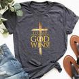 I've Read The Final Chapter God Wins Christian Faith Cross Bella Canvas T-shirt Heather Dark Grey