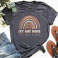 Ivf Got Hope Inspiration Rainbow Ivf Mom Fertility Surrogate Bella Canvas T-shirt Heather Dark Grey