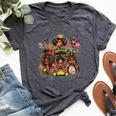Junenth Black Queen African Melanin Black History Bella Canvas T-shirt Heather Dark Grey