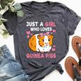 Just A Girl Who Loves Guinea Pigs Cute Guinea Pig Lover Bella Canvas T-shirt Heather Dark Grey