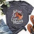 Just A Girl Who Loves Horses Horse Bella Canvas T-shirt Heather Dark Grey