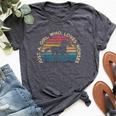 Just A Girl Who Loves Horses Retro Vintage Horseback Riding Bella Canvas T-shirt Heather Dark Grey