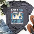 Just A Girl Who Really Loves Anime And Like Maybe 3 People Bella Canvas T-shirt Heather Dark Grey