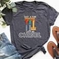 Just A Man With His Chisel Carpenter Hoarder Dad Bella Canvas T-shirt Heather Dark Grey