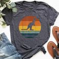 Kangaroo Vintage Retro Mom Dad Bella Canvas T-shirt Heather Dark Grey