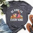 Be Kind To Every Kind Cute Vegetarian Vegans Bella Canvas T-shirt Heather Dark Grey