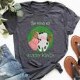 Be Kind To Every Kind Vegan Kindness Farm Animals T Bella Canvas T-shirt Heather Dark Grey