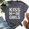 Kiss More Girls Lesbian Pride Lgbtq Pride Month Queer Bella Canvas T-shirt Heather Dark Grey