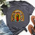 Our Lady Virgen De Guadalupe Virgin Mary Madre Mía Rainbow Bella Canvas T-shirt Heather Dark Grey
