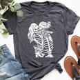 Lesbian Couple Lgbtq Pride Of Woman Skeletons Lovers Kissing Bella Canvas T-shirt Heather Dark Grey