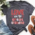 I Love Being Called Great Grandma Ladybug Valentines Day Bella Canvas T-shirt Heather Dark Grey
