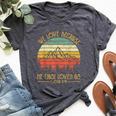 We Love Because He First Loved Us Christian Bella Canvas T-shirt Heather Dark Grey