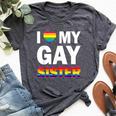 I Love My Gay Sister Equality Pride Lesbian Lgbt Bella Canvas T-shirt Heather Dark Grey