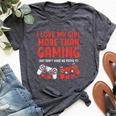 Love My Girl Gaming Valentines Day Gamer Boyfriend Him Bella Canvas T-shirt Heather Dark Grey