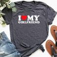 I Love My Girlfriend Gf I Heart My Gf Valentines Day 2024 Bella Canvas T-shirt Heather Dark Grey