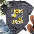 I Love Being A Grandma Sunflower Bee Lover Mother's Day Cute Bella Canvas T-shirt Heather Dark Grey