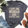I Love One Woman And Several Cars Mechanic Car Lover Husband Bella Canvas T-shirt Heather Dark Grey