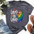 Love Is Love Pride Gay Jesus Pride For Women Bella Canvas T-shirt Heather Dark Grey