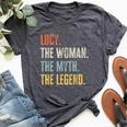 Lucy Woman Myth Legend Best Name Lucy Bella Canvas T-shirt Heather Dark Grey