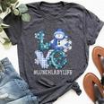 Lunch Lady Love Snowman Xmas Winter Season Christmas Bella Canvas T-shirt Heather Dark Grey