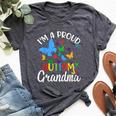 I M A Proud Autism Grandma Butterflies Autism Awareness Bella Canvas T-shirt Heather Dark Grey
