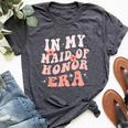 In My Maid Of Honor Era Groovy Bridesmaid Wedding Party Cute Bella Canvas T-shirt Heather Dark Grey