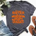 Matching Family Orange Proud Sister Class Of 2024 Graduate Bella Canvas T-shirt Heather Dark Grey