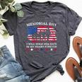 Memorial Day Usa Flag In My Heart Forever Remembrance Dad Bella Canvas T-shirt Heather Dark Grey