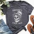 Messy Bun Feral Aunt Somebody's Feral Aunt Bella Canvas T-shirt Heather Dark Grey