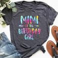 Mimi Of The Birthday For Girl Tie Dye Colorful Bday Girl Bella Canvas T-shirt Heather Dark Grey