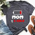 Mom Of 2 Girls 2 Daughters Mommy Of Two Girls Mother Bella Canvas T-shirt Heather Dark Grey