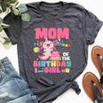 Mom Of The Birthday Axolotl Girl Mom And Dad Family Party Bella Canvas T-shirt Heather Dark Grey
