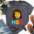 Mom Master Builder Building Bricks Blocks Family Set Parents Bella Canvas T-shirt Heather Dark Grey