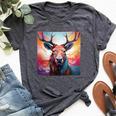 Moose Colorful Graphic Bella Canvas T-shirt Heather Dark Grey