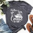 Mother Son Cruise 2024 Family Mom Son Matching Vacation Trip Bella Canvas T-shirt Heather Dark Grey