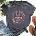 Mother's Day Mom Best Mima Ever Flowers Mommy Day Bella Canvas T-shirt Heather Dark Grey