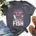 Move Over Boys Let This Girl Show You How To Fish Fishing Bella Canvas T-shirt Heather Dark Grey