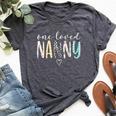 Nanny One Loved Nanny Mother's Day Bella Canvas T-shirt Heather Dark Grey