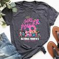 National Women's History Month 2024 Girl Power For Women Bella Canvas T-shirt Heather Dark Grey