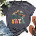 New Yaya Wildflower First Birthday & Baby Shower Bella Canvas T-shirt Heather Dark Grey