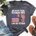 I Am Not The Veterans Wife I Am The Female Veteran Bella Canvas T-shirt Heather Dark Grey