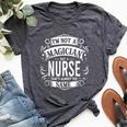 Nurse I'm Not A Magician But A Nurse Bella Canvas T-shirt Heather Dark Grey