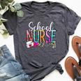 Nurse's Day School Nurse Appreciation Nurse Week 2024 Women Bella Canvas T-shirt Heather Dark Grey