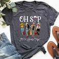 Oh Sip It's A Girls Trip Fun Wine Party Black Queen Bella Canvas T-shirt Heather Dark Grey