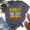 Oklahoma City The City Of Dreams Oklahoma Souvenir Bella Canvas T-shirt Heather Dark Grey