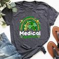 One Lucky Medical Assistant Rainbow St Patrick's Day Bella Canvas T-shirt Heather Dark Grey